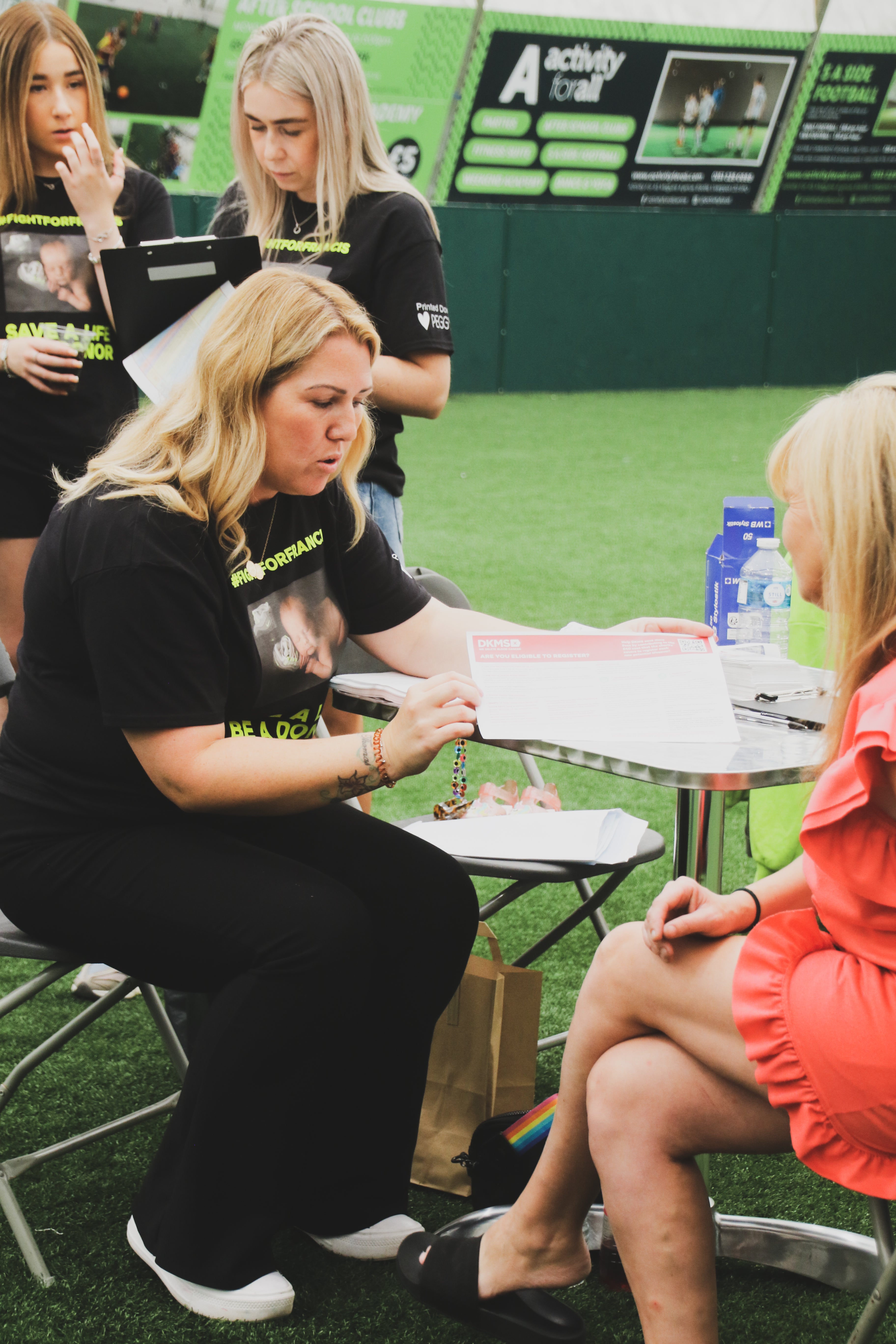 Donor registering at Francis' donor drive. Credit - Photos courtesy of Dollworx