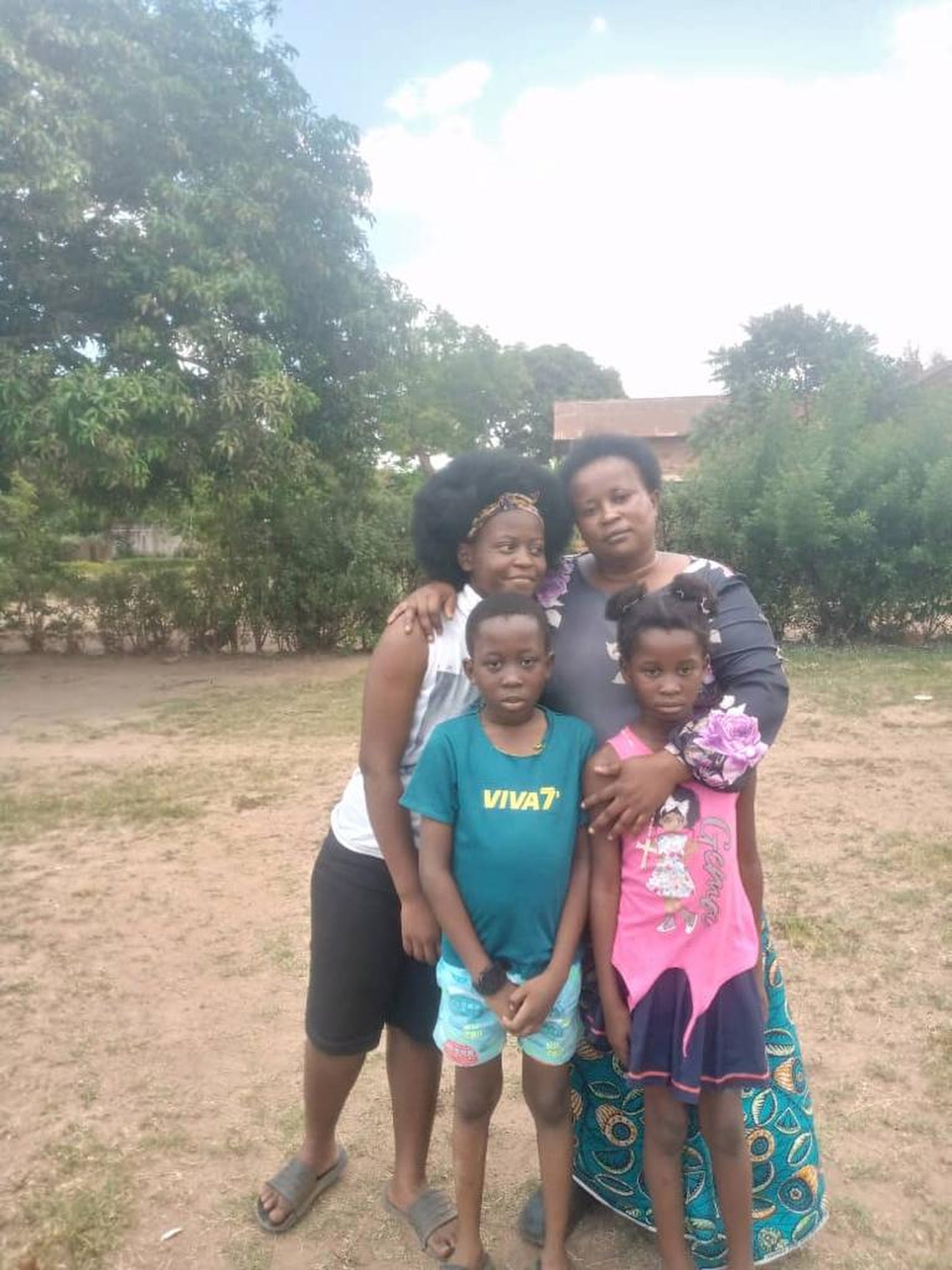 Jasper Makungu with his family in Zambia