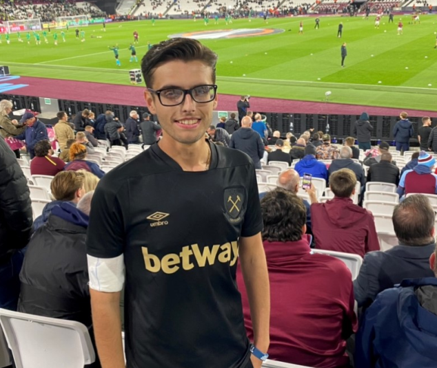 Image of Alex at West Ham stadium 