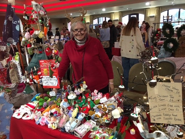 Barbara Baldwin at a Christmas Fair