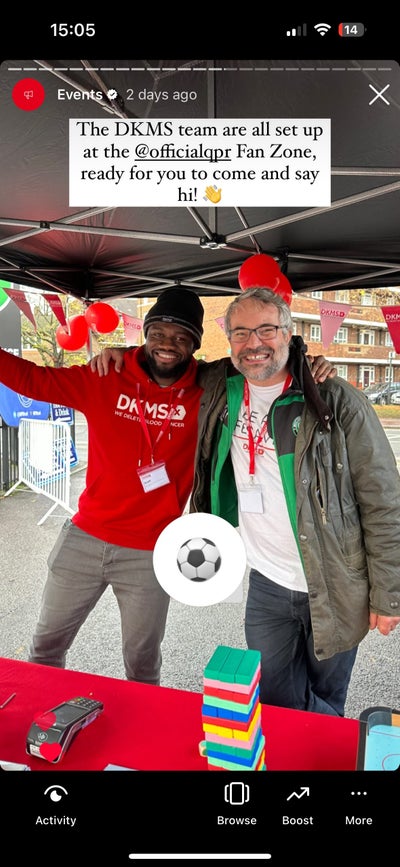 DKMS ready to go in the Fanzone