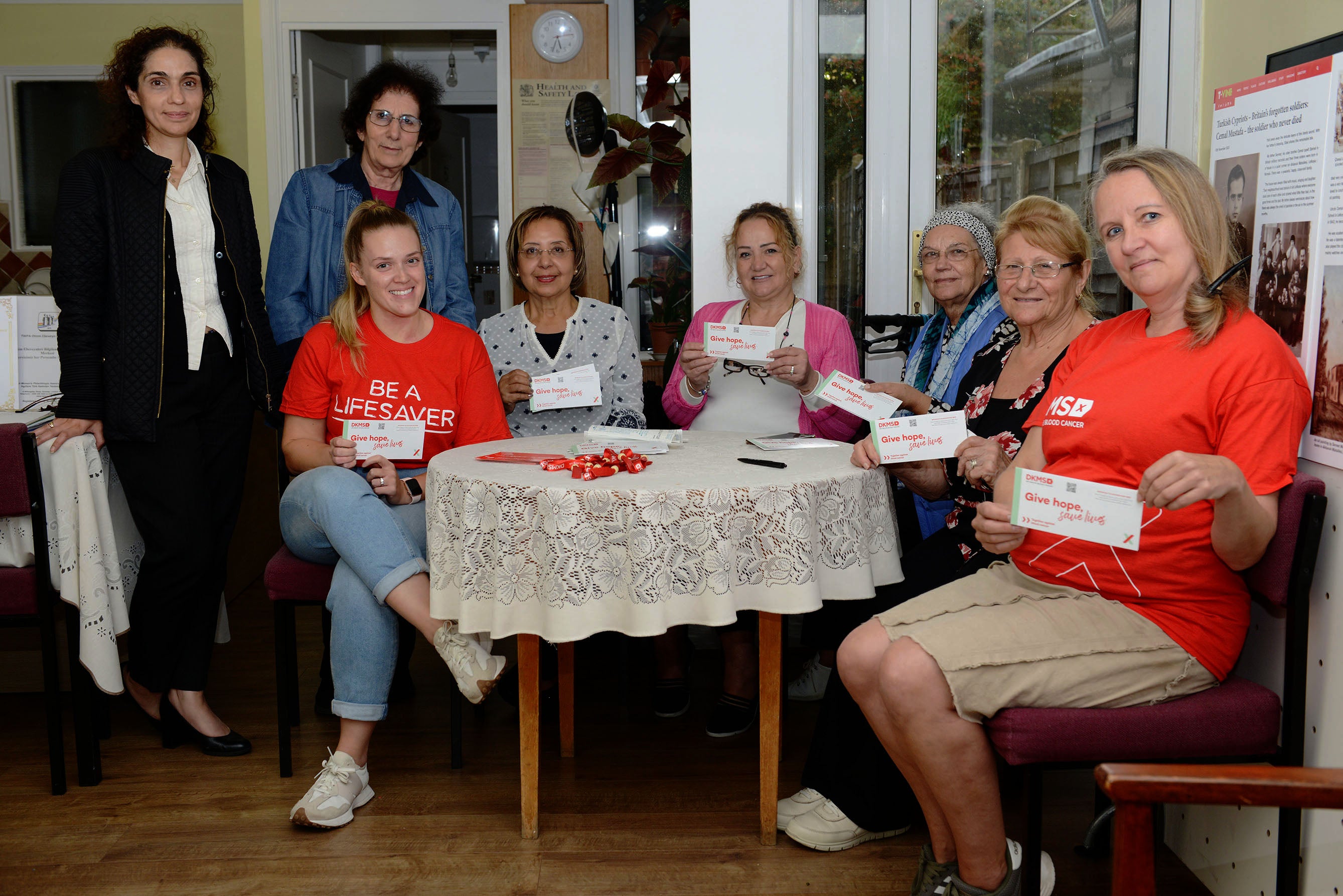 Members of the TWPA and DKMS staff at the drive. Photo: Hürriyet / Halil Yetkinlioglu