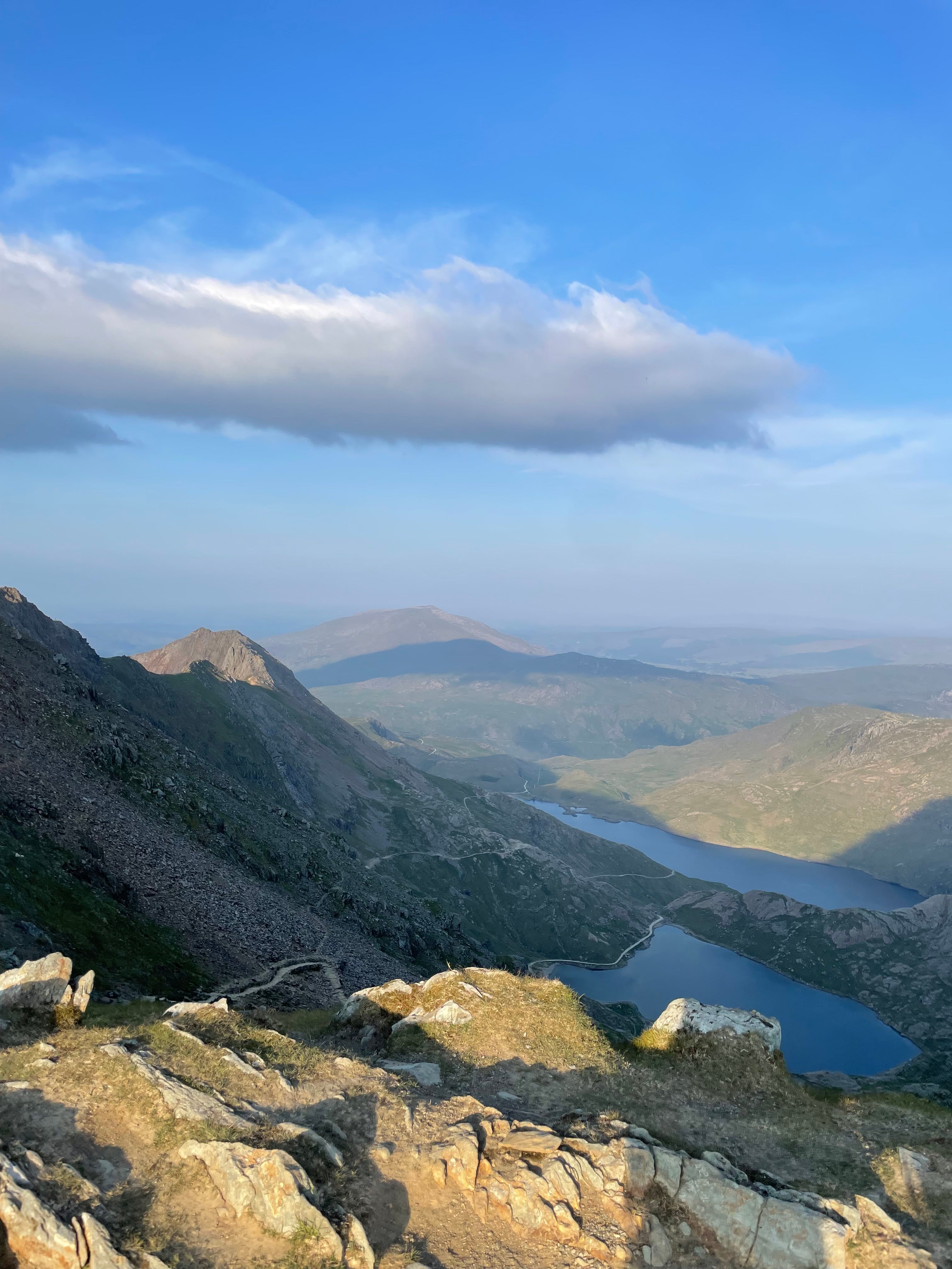 View of Welsh mountains