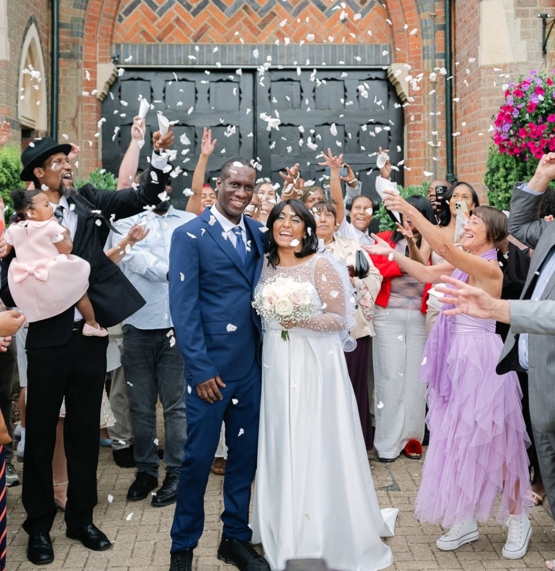 Patient Salma and Marlon on their wedding day, after her successful stem cell transplant