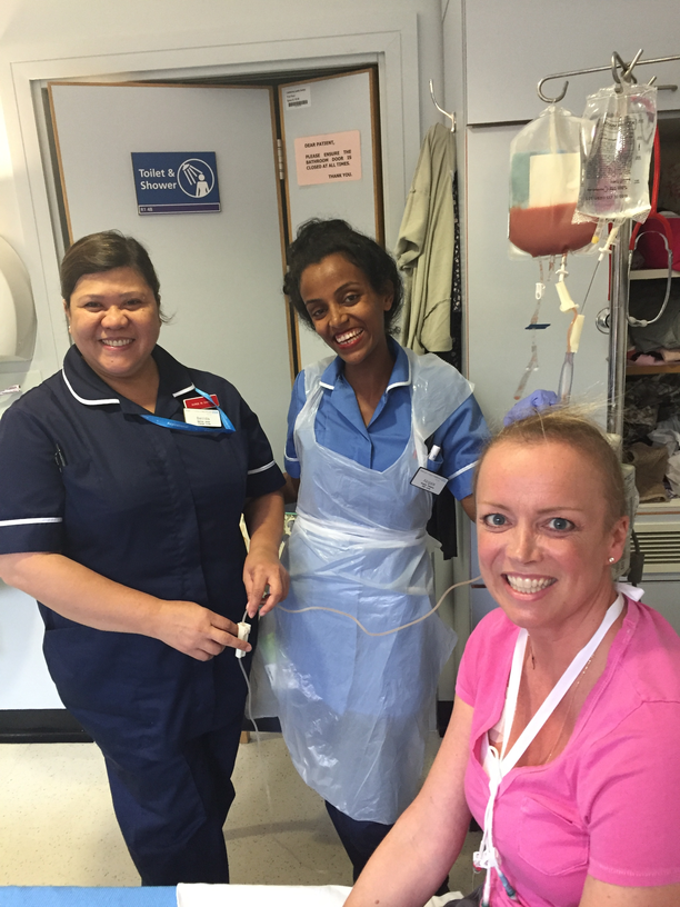 Lisa Thurlow on transplant day