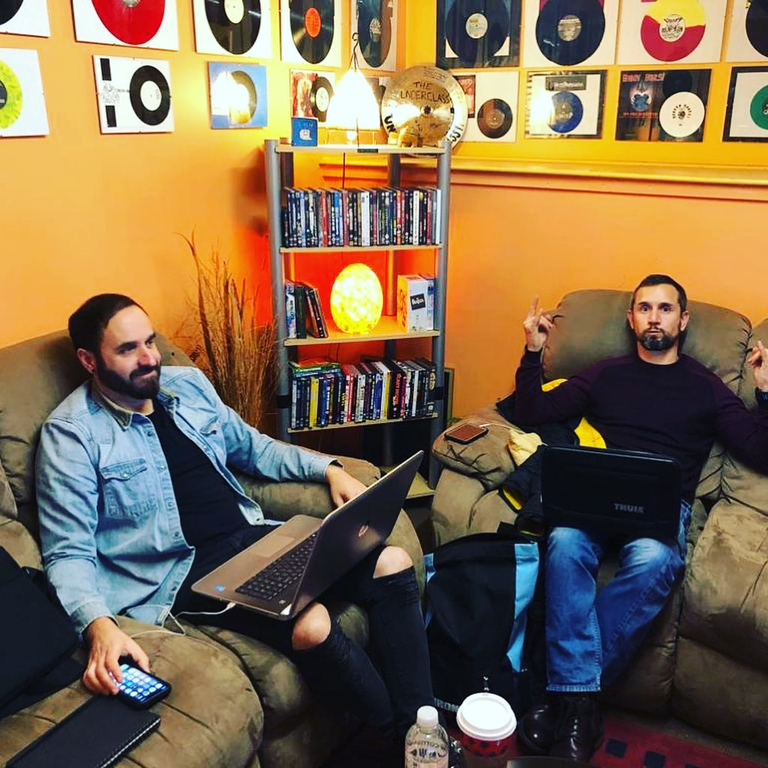 Singer-songwriter Lee Gordon with DKMS patient Peter McCleave