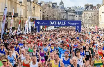 Start line of the Bath Half