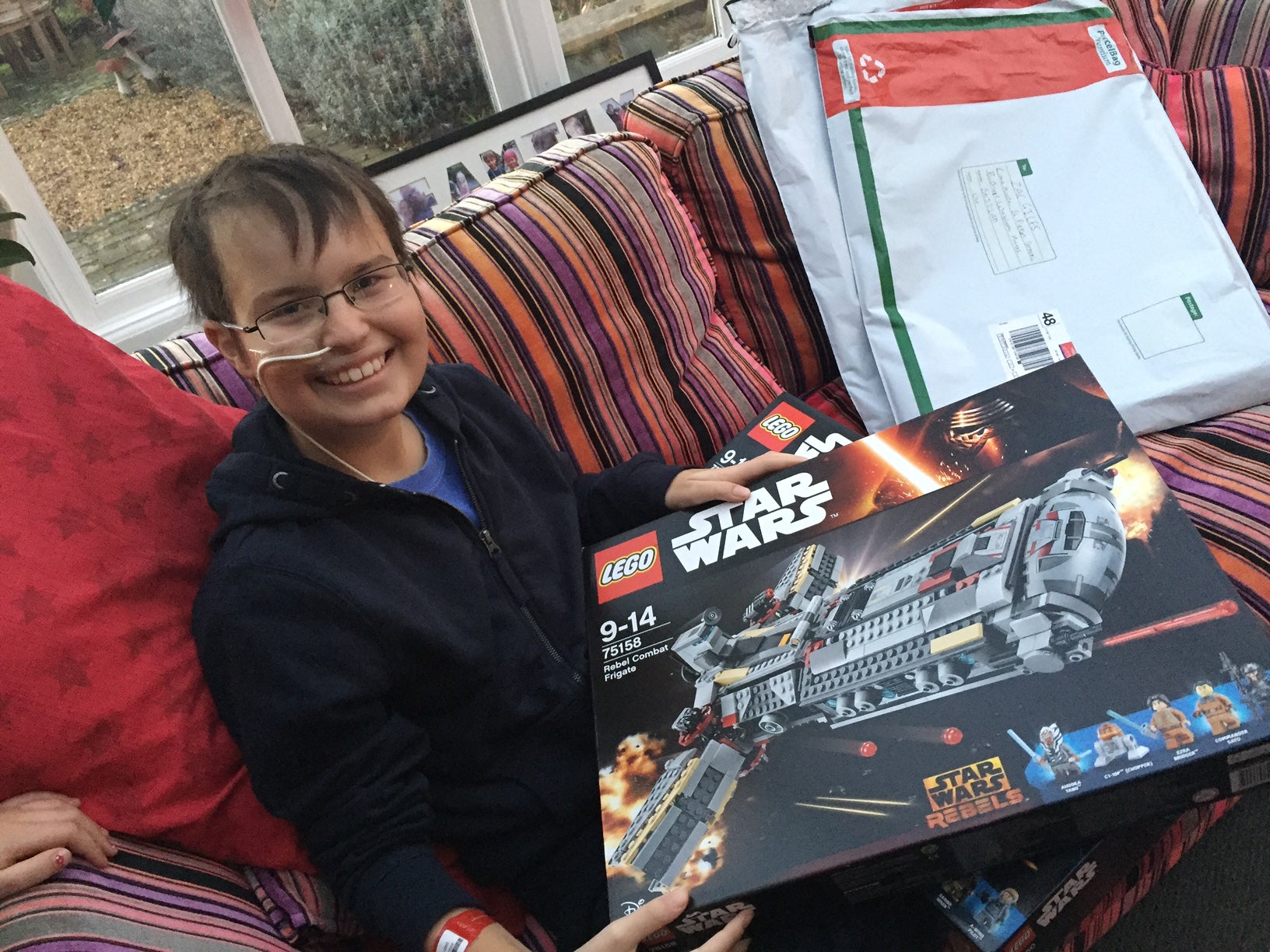 Zac with a Star Wars Lego kit