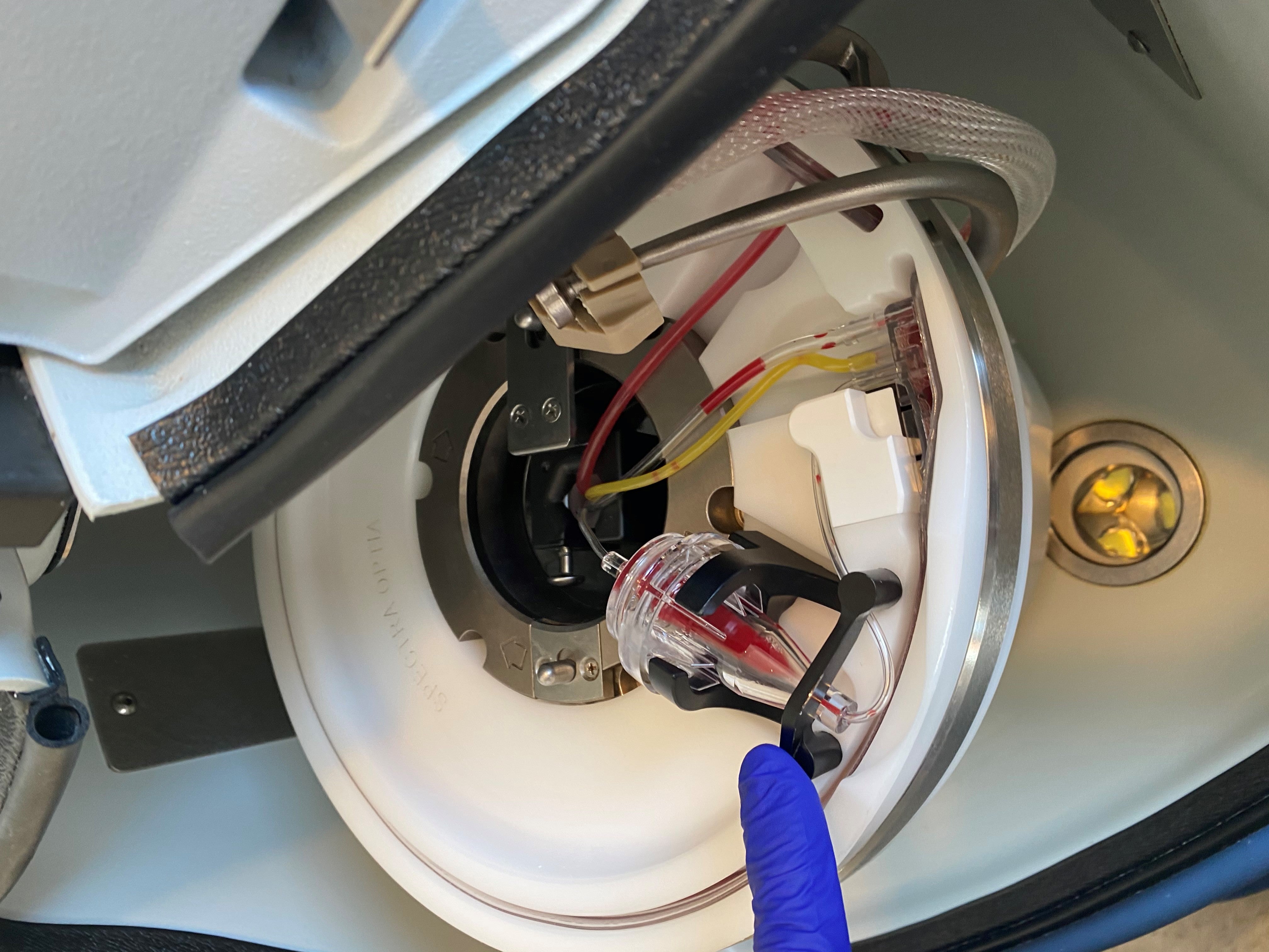 Detail of an apherisis machine