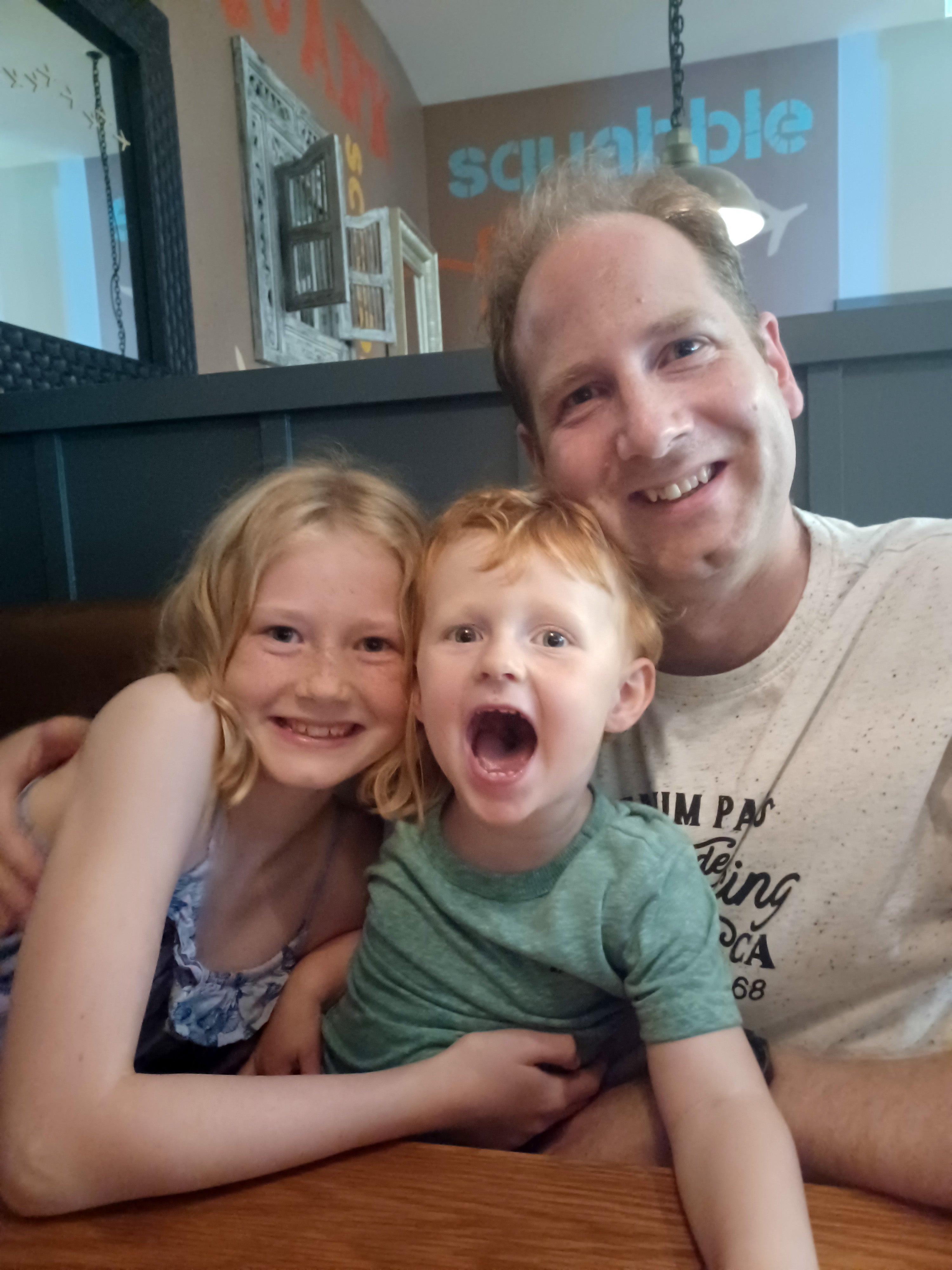 James and his two children