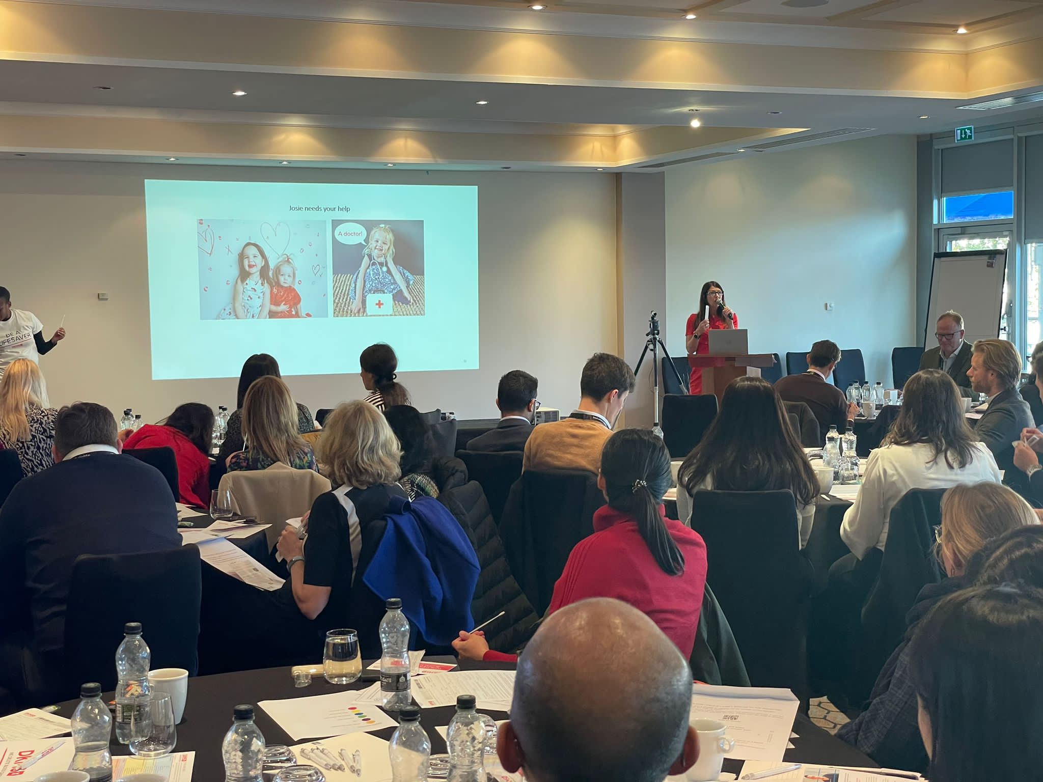 Lou giving a presentation