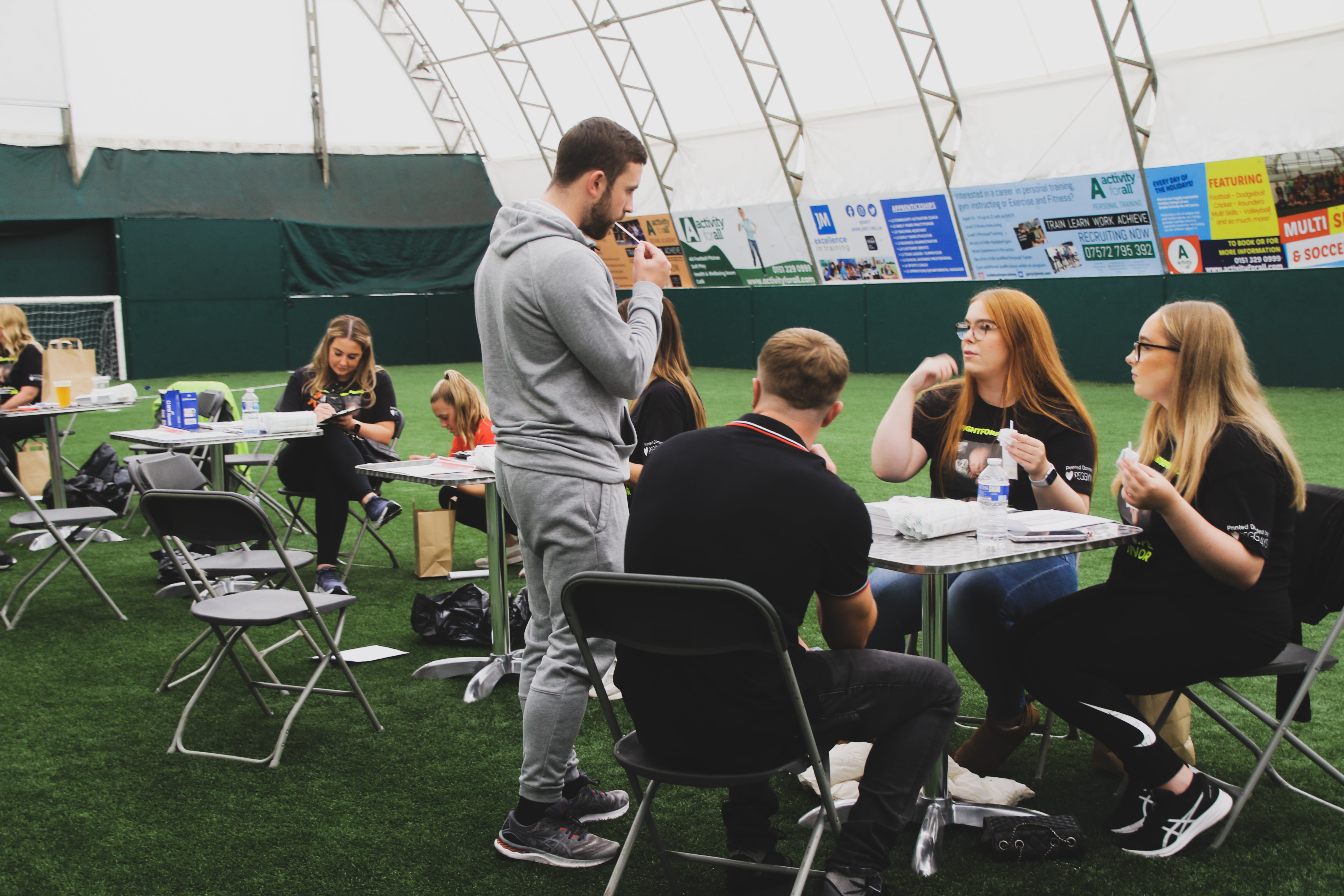 Donors registering at Francis' donor drive. Credit - Photos courtesy of Dollworx