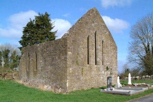Exterior of Abbeyderg Abbey ruin