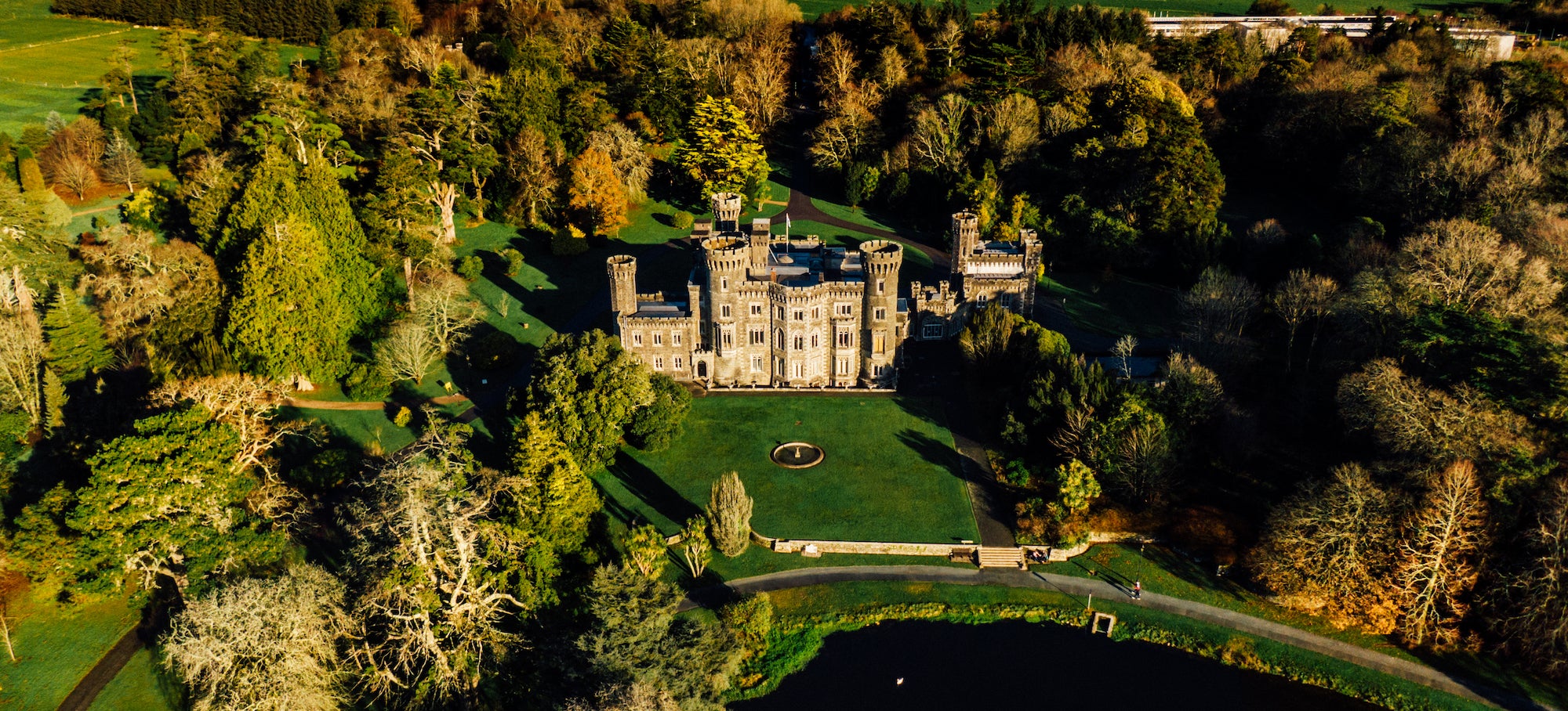 Aerial image of Johnstown Castle and Estate in County Wexford