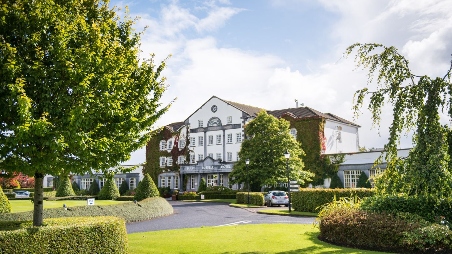 View of gardens and outside the Slieve Russell Golf Club in County Cavan 