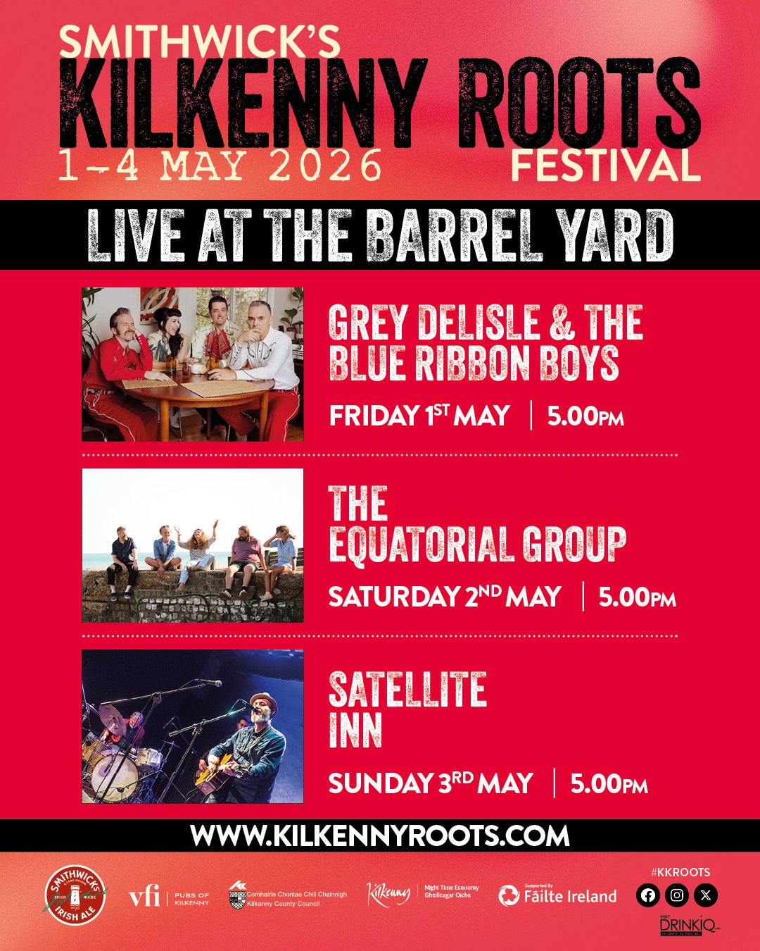 The iconic, open air venue is the place to be for three unmissable gigs during this year's long-awaited Smithwick's Roots Festival