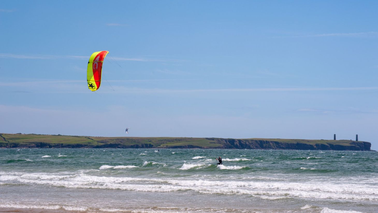Kitesurfer on Tramore Beach in County Waterford