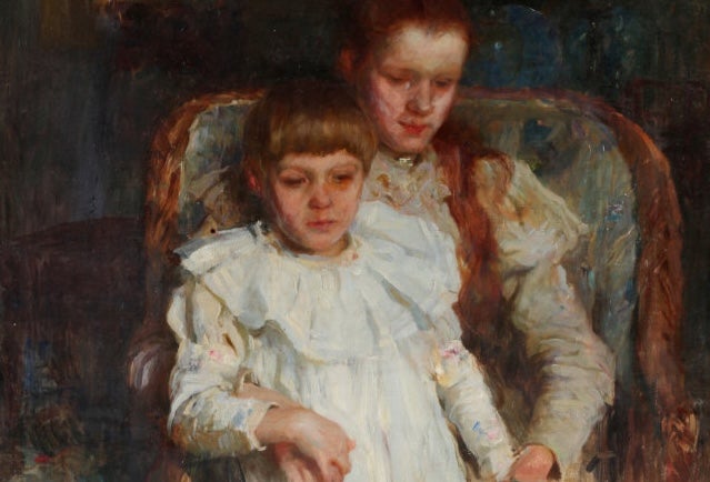 The painting "The Goldfish Bowl" by Walter Osborne.