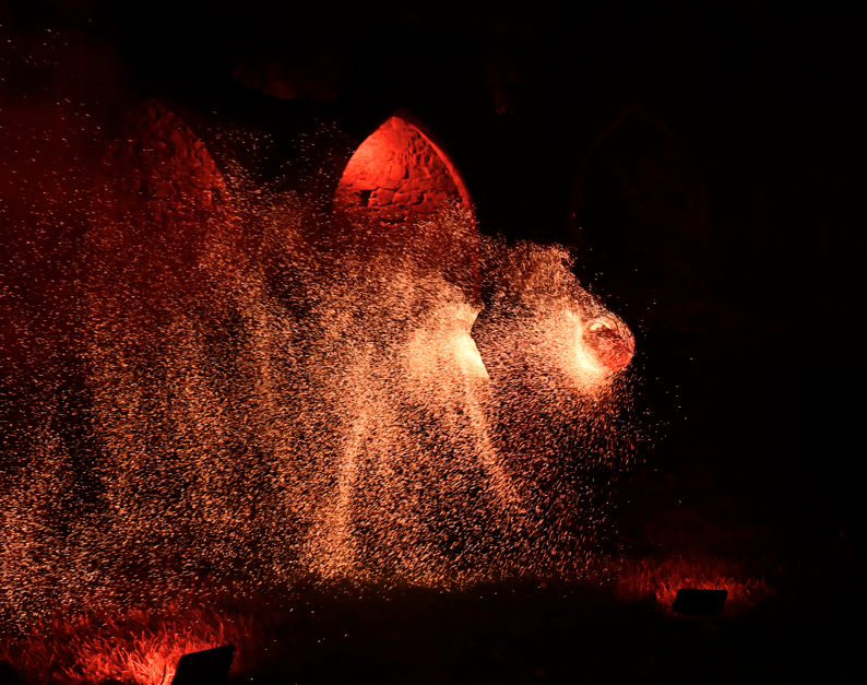 fire show at Belvedere House Gardens and park