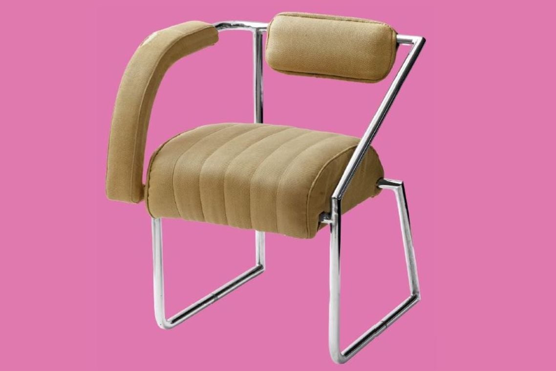 Image of the Non-Conformist chair, on display in the Museum's Eileen Gray exhibition