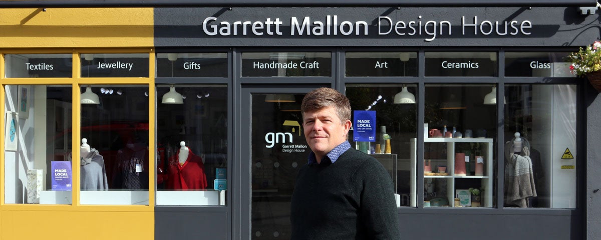 Garrett Mallon outside his Design House in Carlingford County Louth