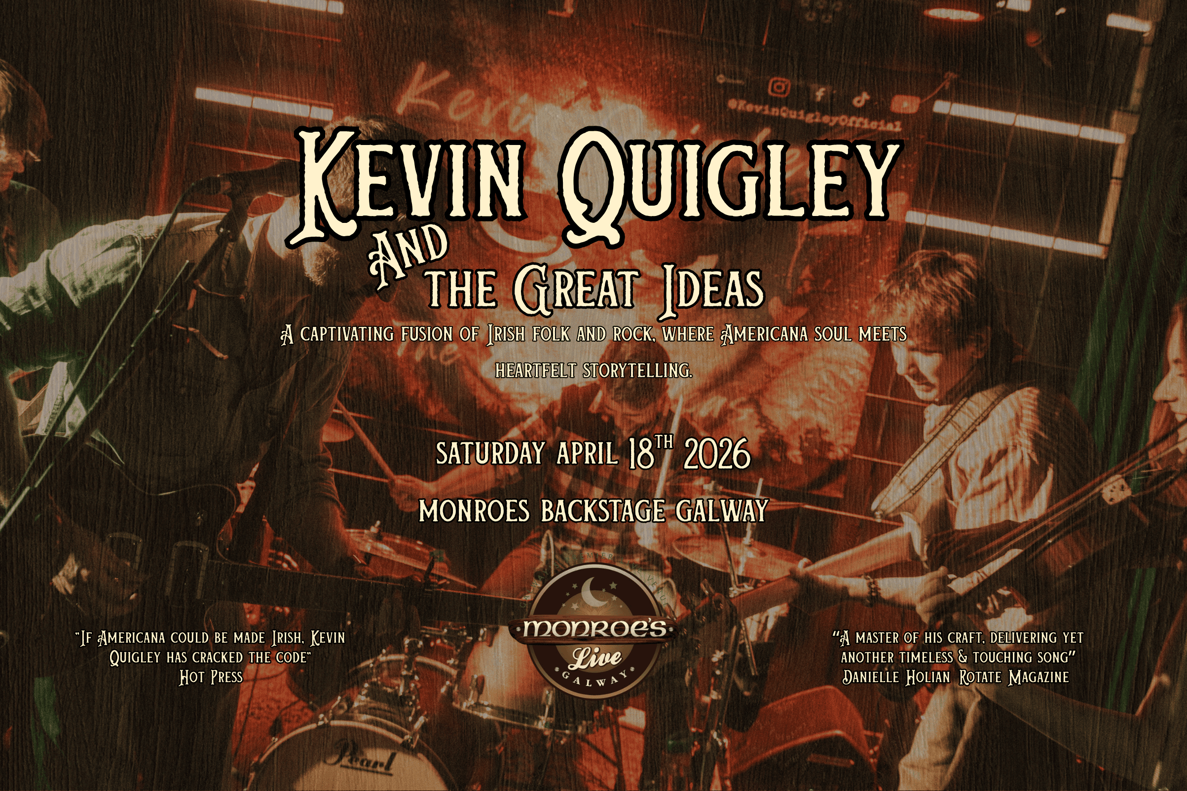 Kevin Quigley & The Great Ideas Live at Monroe's