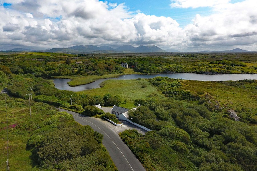 Aerial view of house