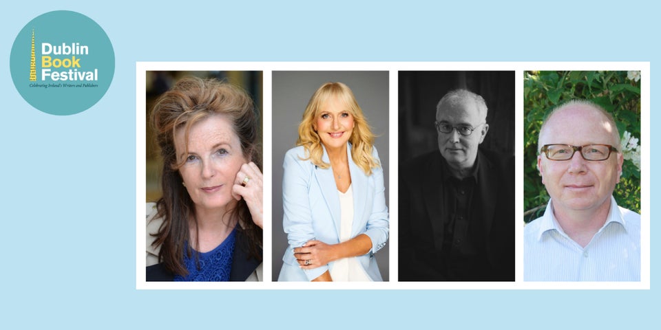 Christine Dwyer Hickey, Miriam O'Callaghan, Joseph O'Connor and David Park who will appear at this year's Dublin City Libraries Readers' Day event at Dublin Book Festival