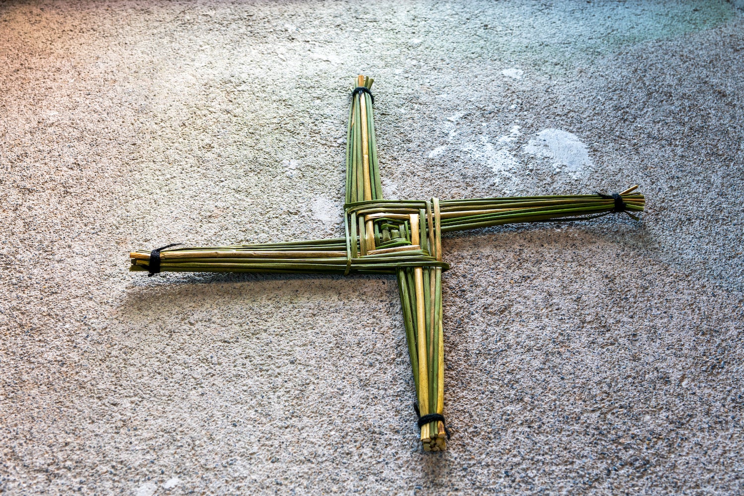 A handmade St Brigid's Cross