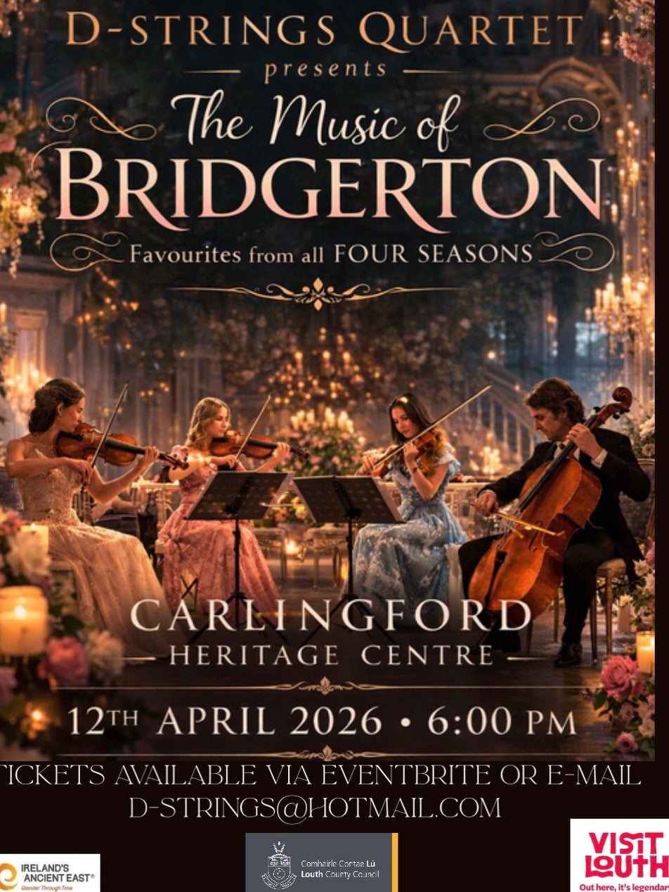 Information for D-Strings concert on 12th April in Carlingford covering Bridgerton hits