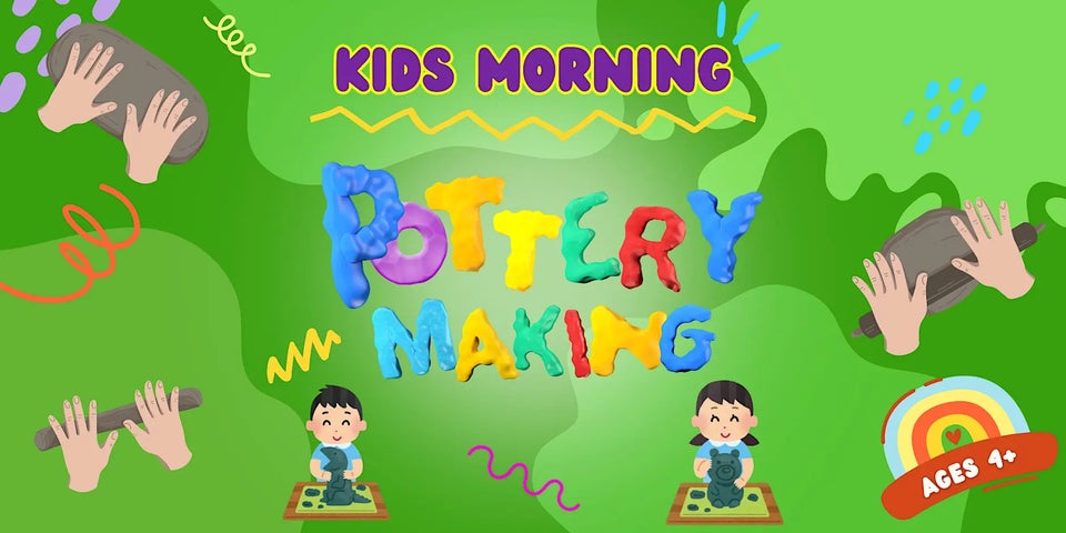 Create your own clay piece with the family- with no experience necessary. Tea or coffee included!  Get creative with clay and make your own masterpiece with the famliy. This isn't an art class it's an art party!