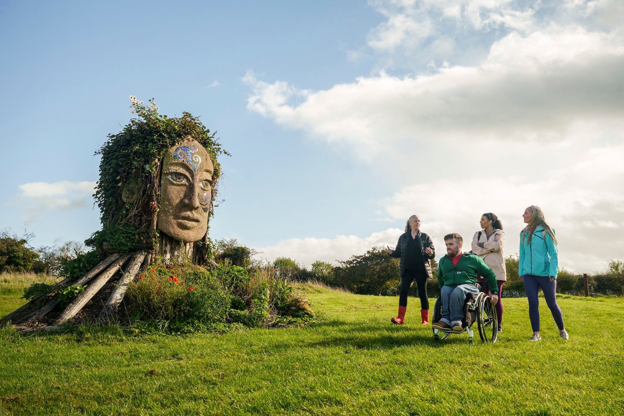 People visiting the Hill of Uisneach in Co Westmeath