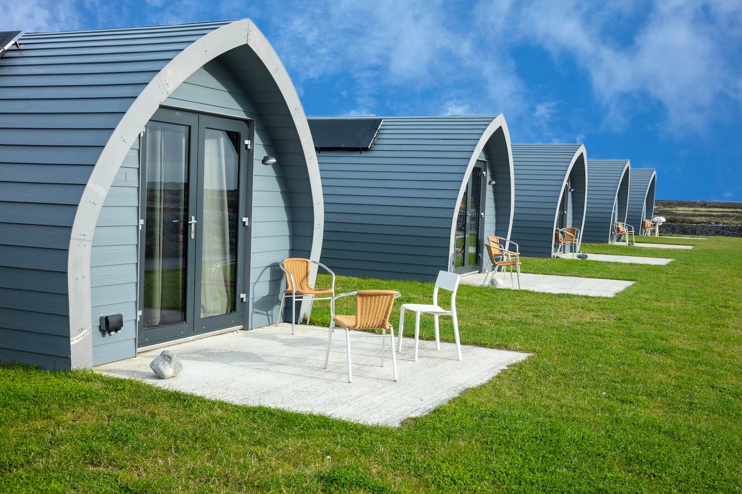 Exterior image of a glamping pod at Aran Islands Camping and Glamping in County Galway