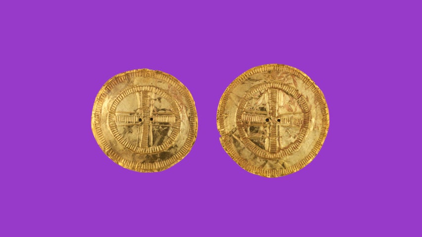 Pair of Gold Sun Discs, c. 2000 BC