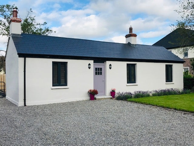 Front view of cream cottage