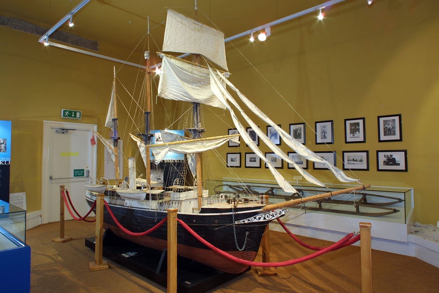 Model of the Endurance boat at Shackleton Museum County Kildare