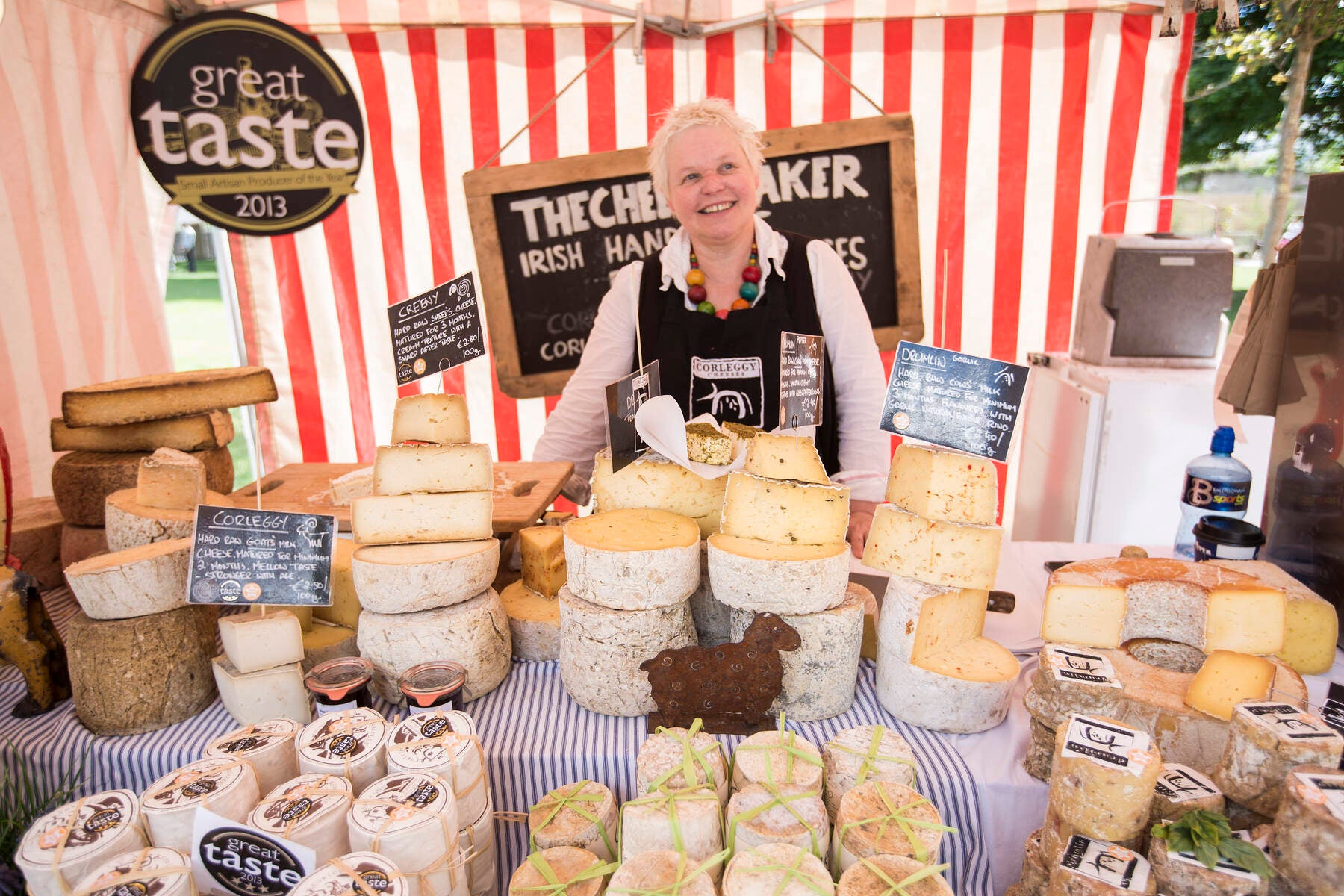 Market stall in Peoples Park Food Market in Dun Laoghaire.
