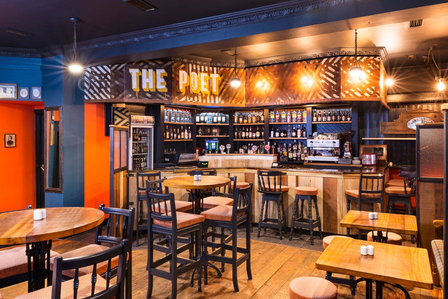 An interior view of An File Bar and Restaurant in County Mayo