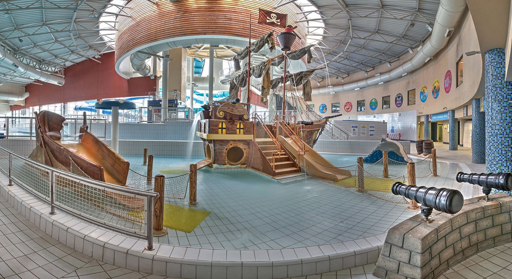 The kids pirate play area in the waterpark