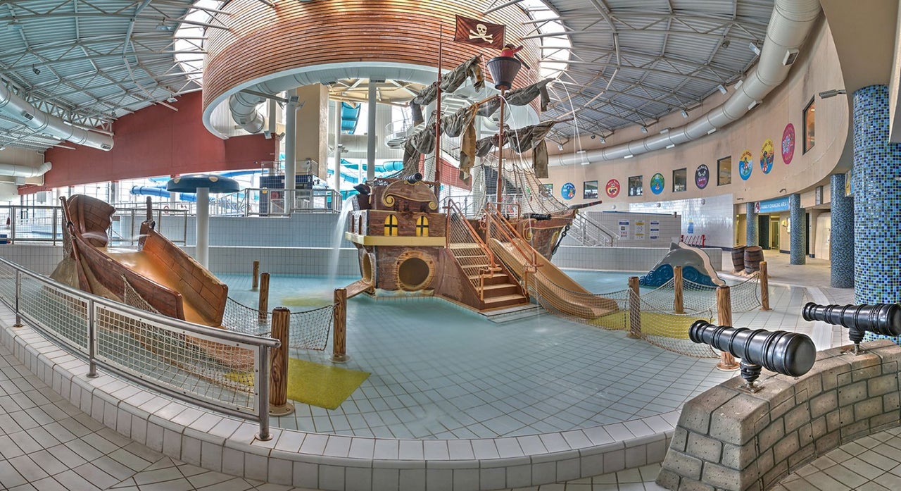 The kids pirate play area in the waterpark