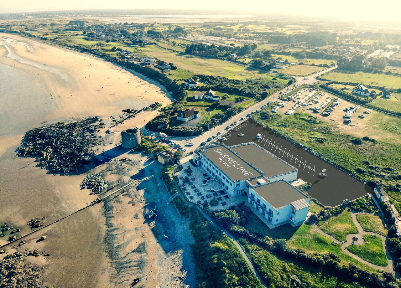 Aerial view of hotel