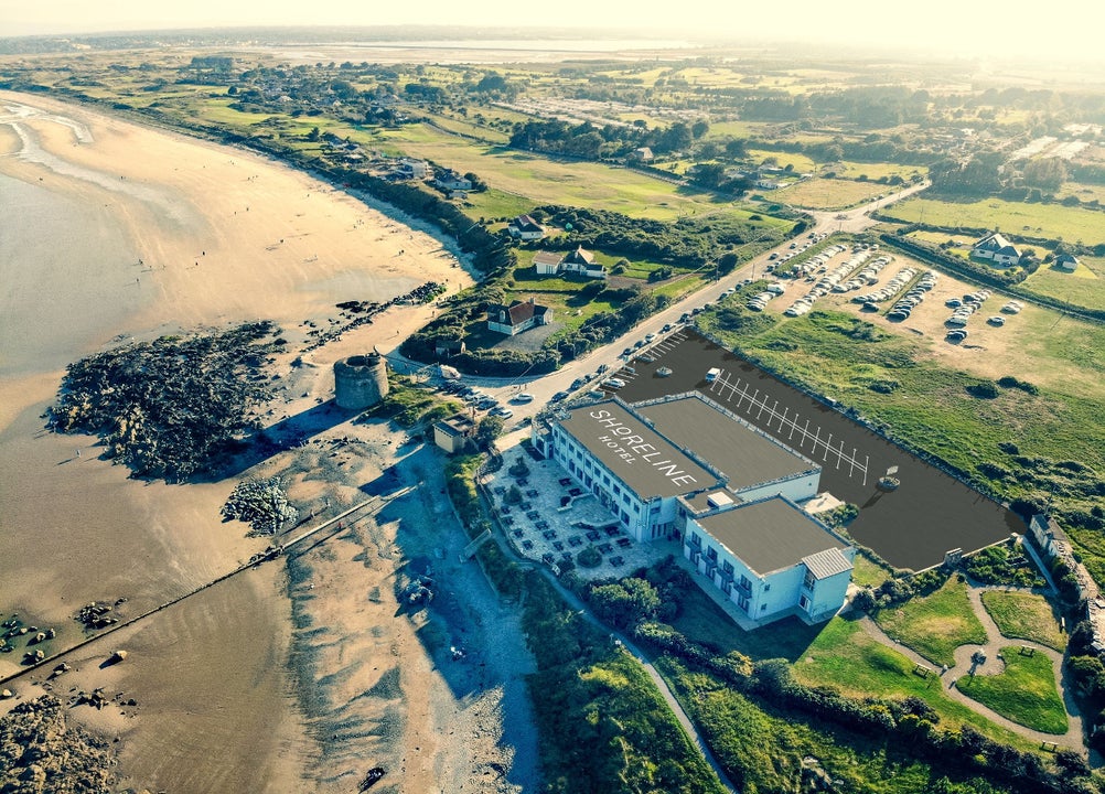 Aerial view of hotel