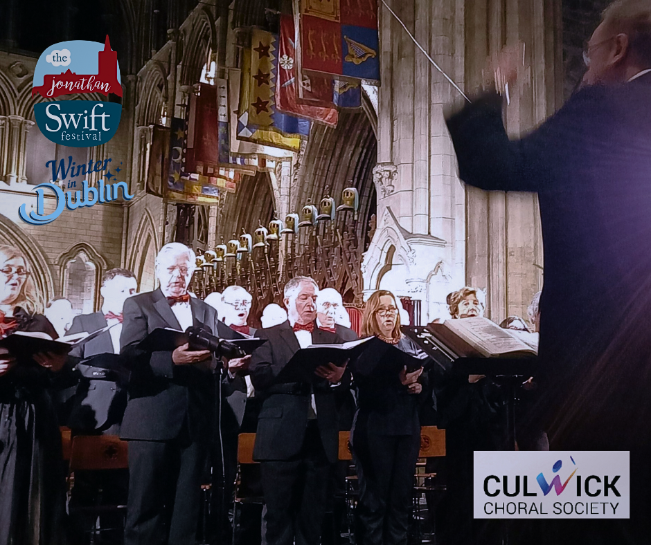 Choral group singing Christmas concert