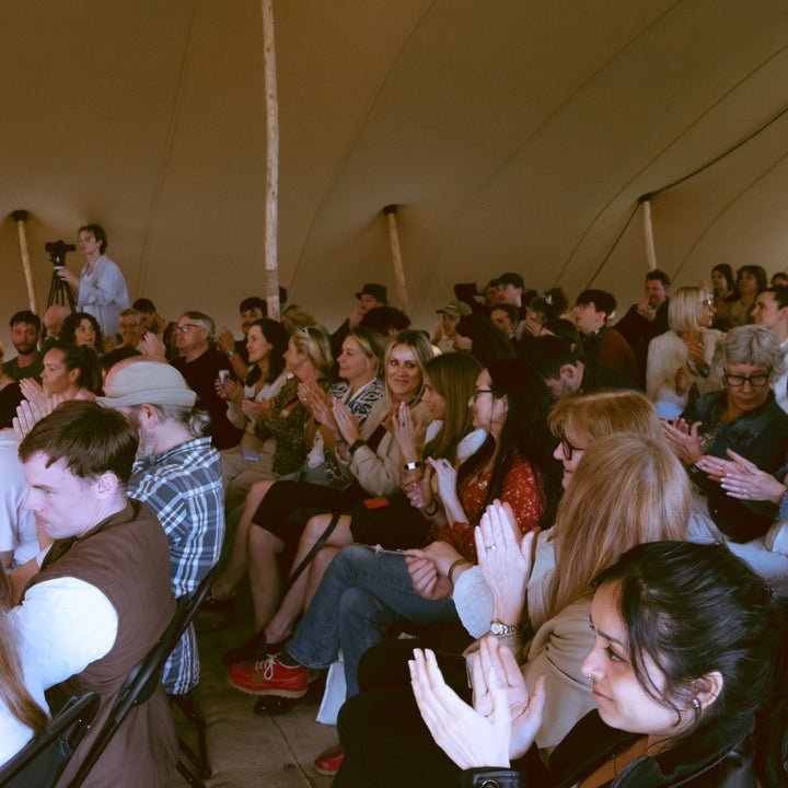 Audience enjoying Slamovision last year at the International Literature Festival Dublin in Merrion Square