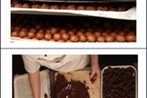 A chef making chocolate at Skelligs Chocolate Company, Kerry