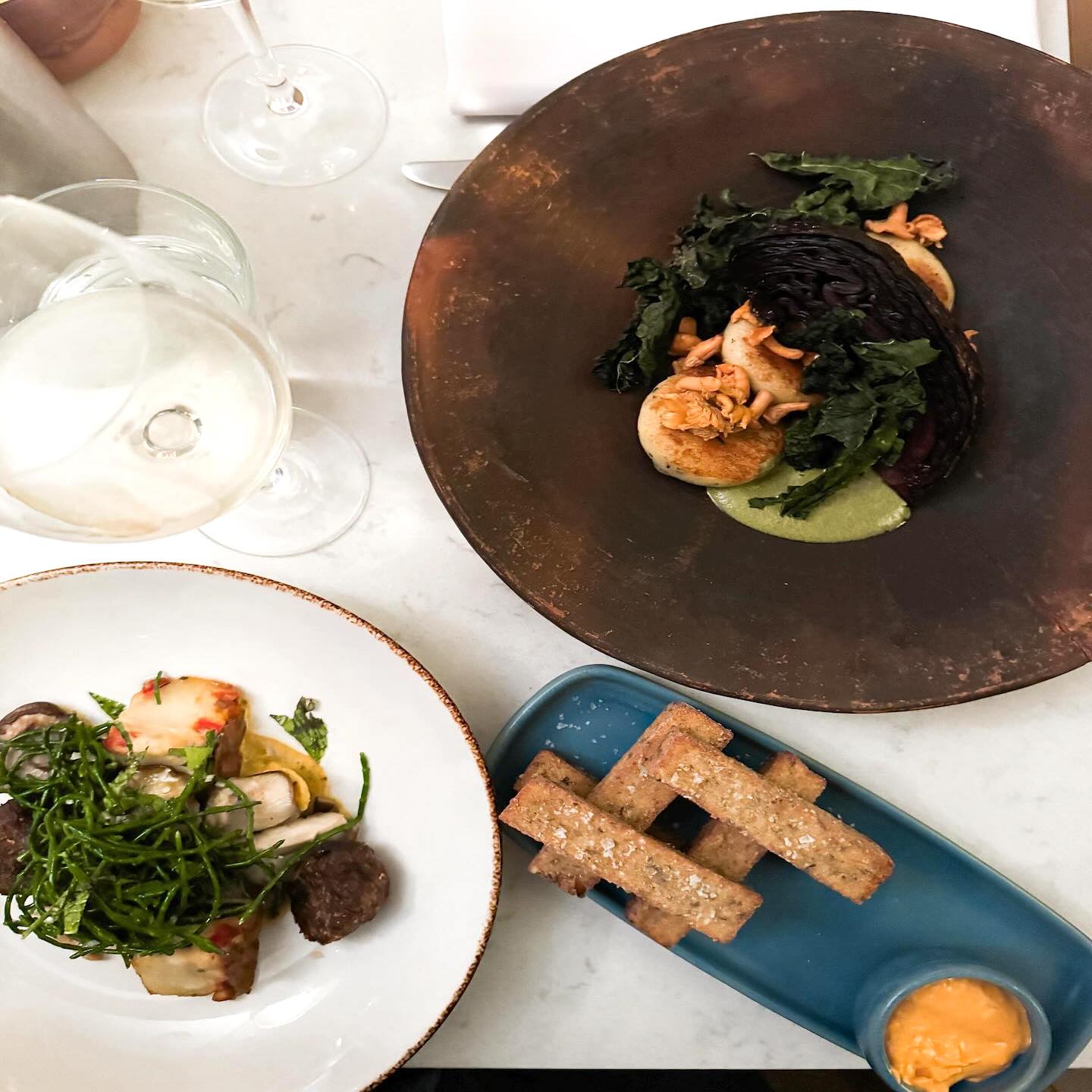 Plates of food from Glas in Co Dublin