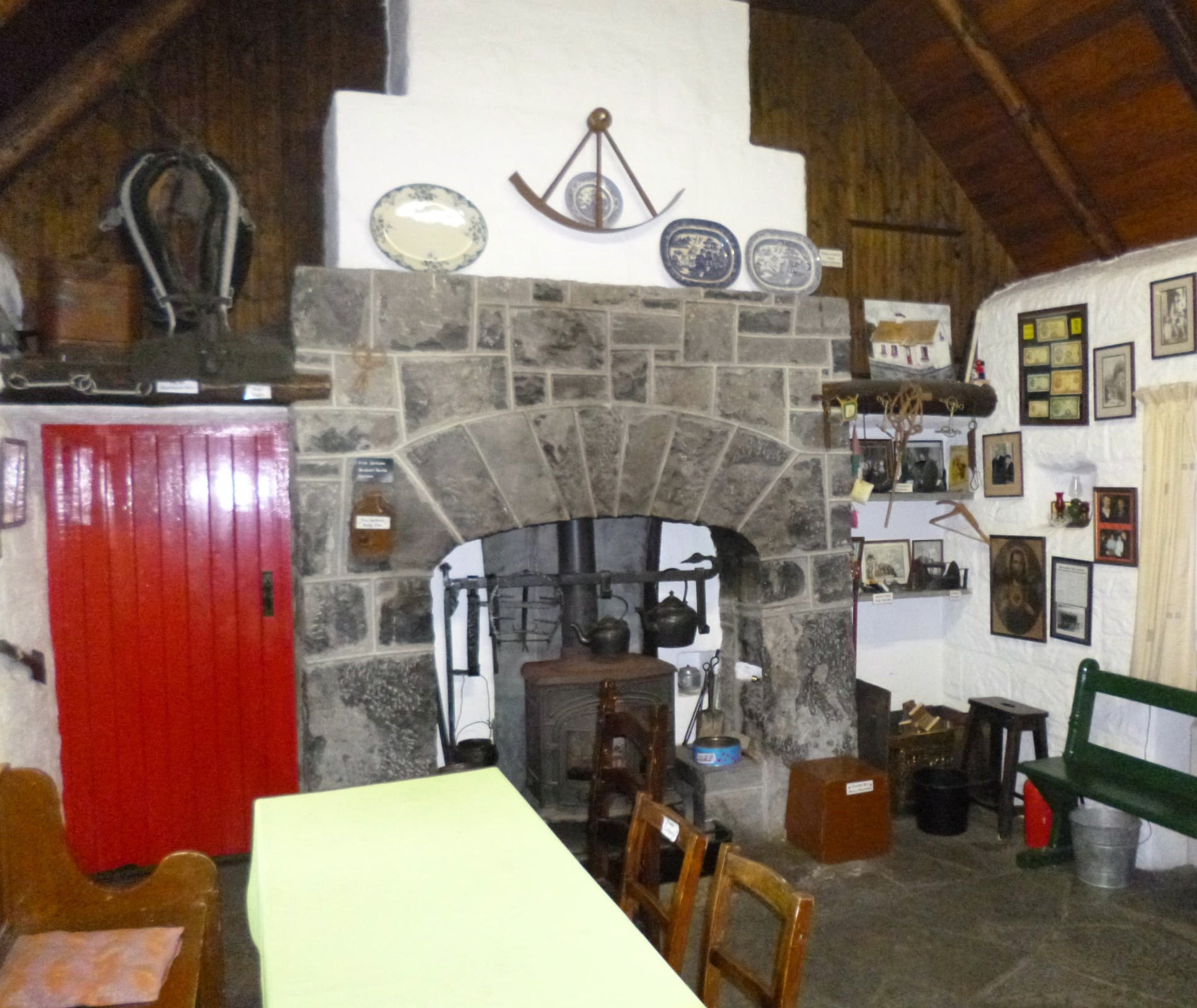 A traditional cottage parlour and fireplace at Lackagh Museum and Heritage Centre