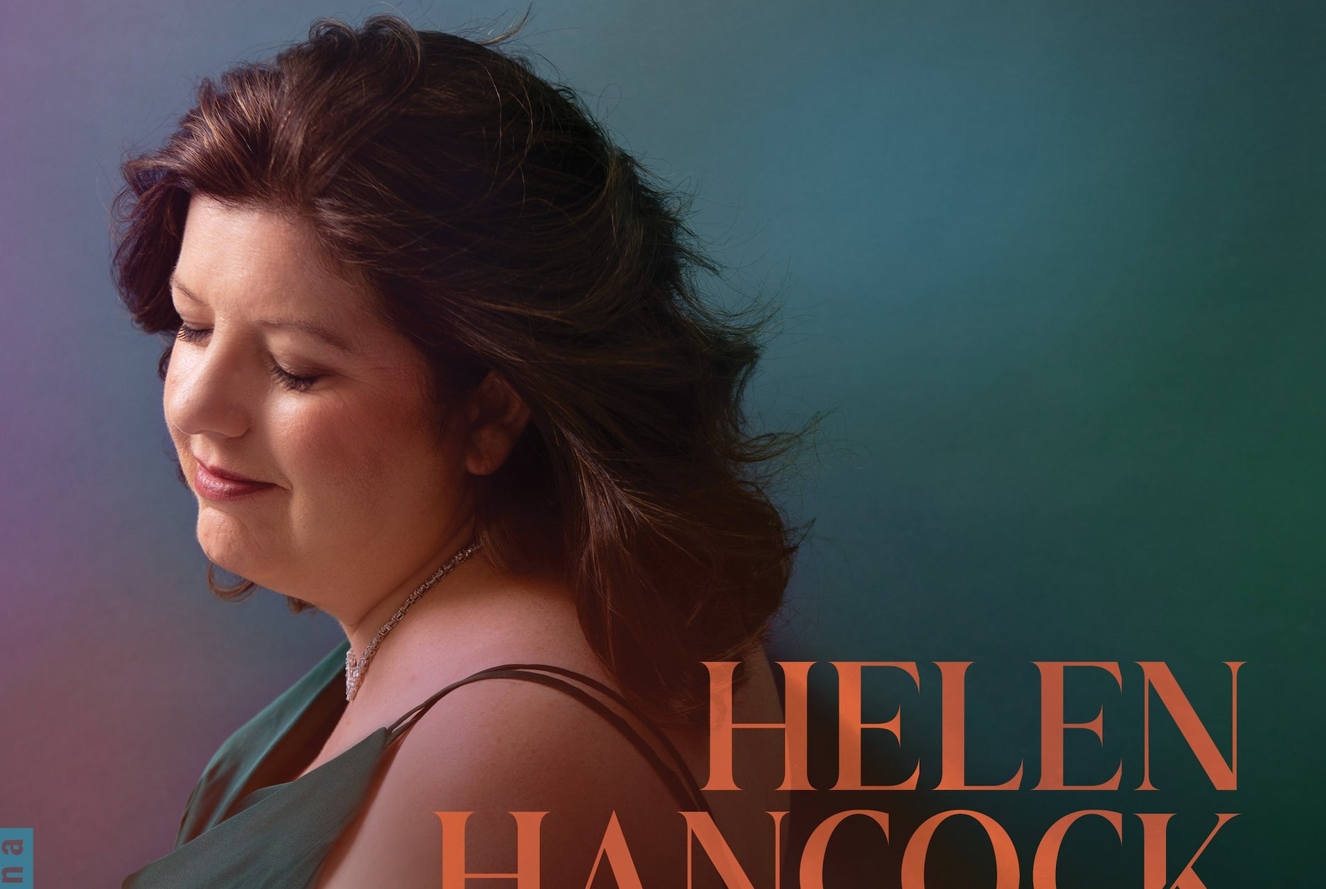 Part of album cover showing side view of woman looking downwards with eyes closed.