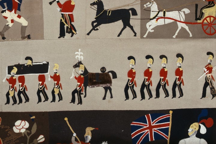 excerpt from the 'Stokes Tapestry', on display in Soldiers and Chiefs