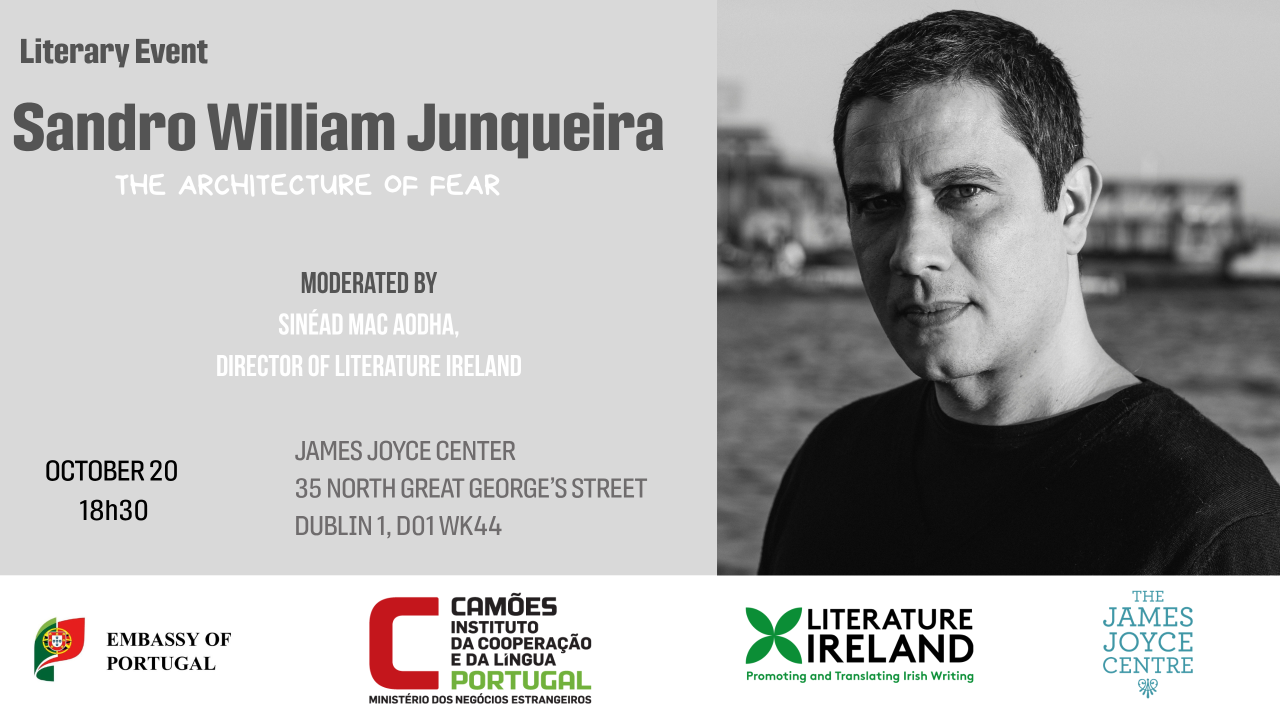Poster for an evening with Sandro Junqueira